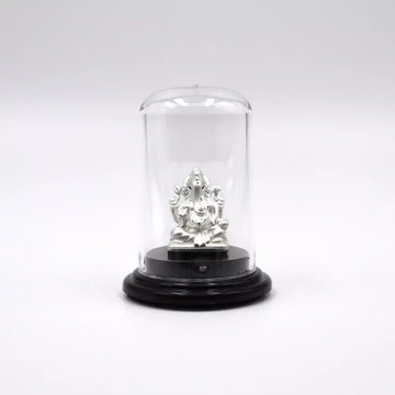 999 Pure Silver Lord Ganesha Statue: Statue for Pooja, Gift, and Car Dashboard