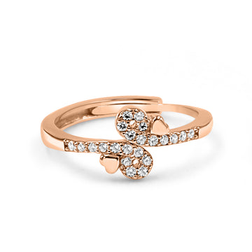 92.50 Silver Rose Gold infinity Ring