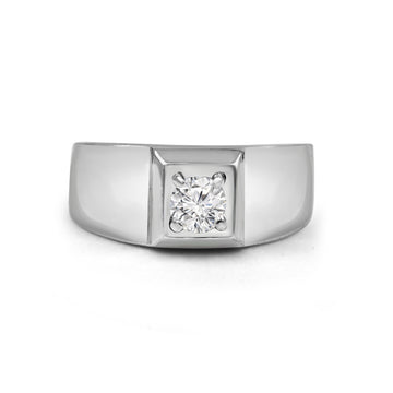 925 Silver Single American Diamond Ring for Men (RR1230)