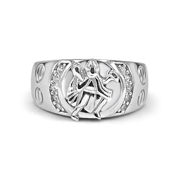 925 Silver Anjaneya American Diamond Ring for Men (RR1231)