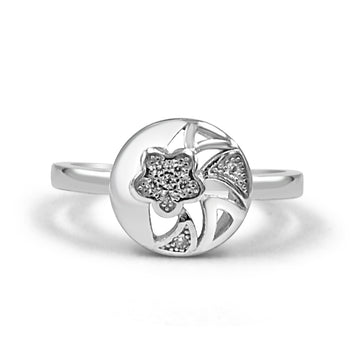 925 Sterling Silver American Diamond Ring for Women (RR1238)