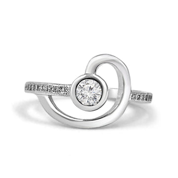 925 Silver Pink American Diamond Ring for Women (RR1189)
