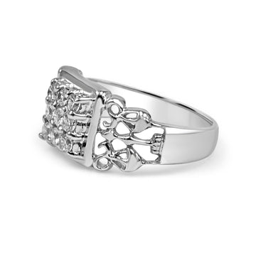 925 Silver Fancy American Diamond Ring for Men (RR1223)