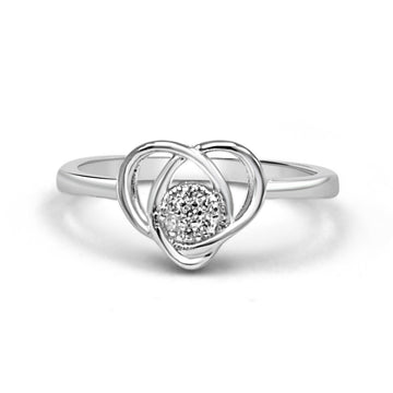 925 Silver Floral American Diamond Ring for Women (RR1202)
