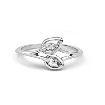 925 Silver Floral American Diamond Ring for Women (RR1200)