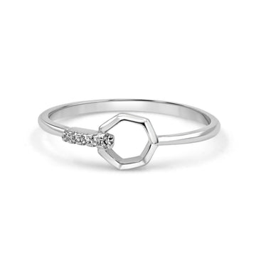 925 Silver Pink American Diamond Ring for Women (RR1168)
