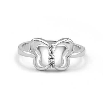 925 Sterling Silver American Diamond Ring for Women (RR1241)