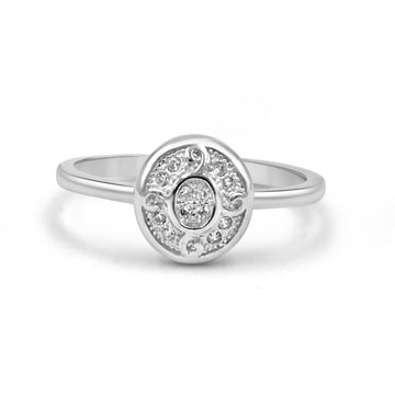 925 Sterling Silver American Diamond Ring for Women (RR1258)