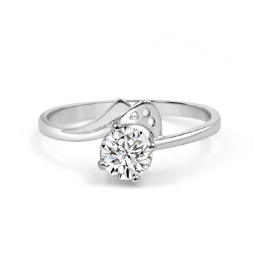 925 Sterling Silver American Diamond Ring for Women (RR1246)